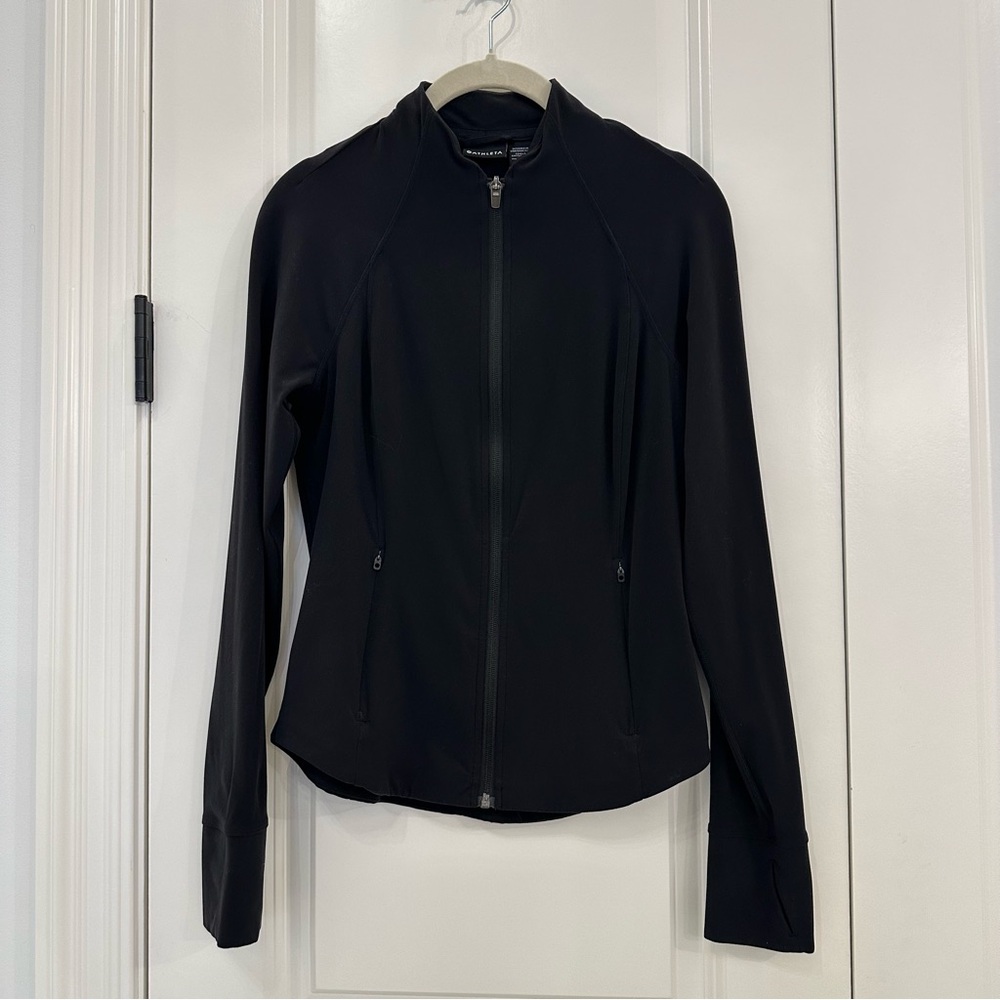 Athleta Salutation Black Performance Jacket XS Full Zip